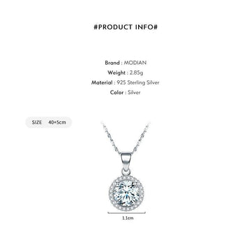 Luxury women Silver Genuine Sterling AAA Level Zircon Diamonds Chain Necklace - The Jewellery Supermarket